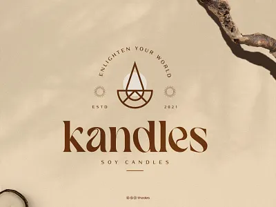 Kandles adobe adobe illustrator brand branding candle logo creative graphic design identity illustration logo logo concept logo design logo type logos logotype luxury logo mark minimalist typography vector