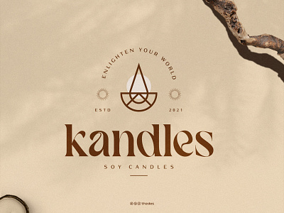 Kandles adobe adobe illustrator brand branding candle logo creative graphic design identity illustration logo logo concept logo design logo type logos logotype luxury logo mark minimalist typography vector