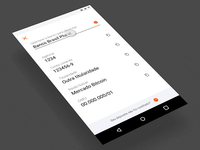 Feature de Depósito Mercado Bitcoin app microinteração ui