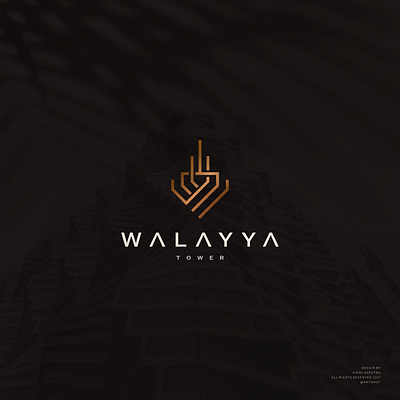 Walayya Tower apartment branding building character design icon logo logotype luxury monogram realestate symbol tower towerlogo vector w