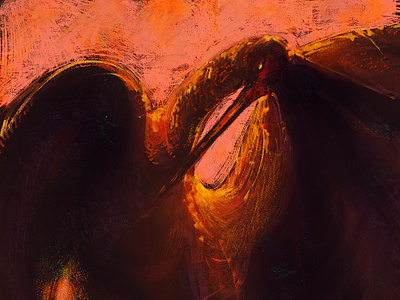Bird abstract beak design illustration painting shadow silhouette sunshiny texture wings