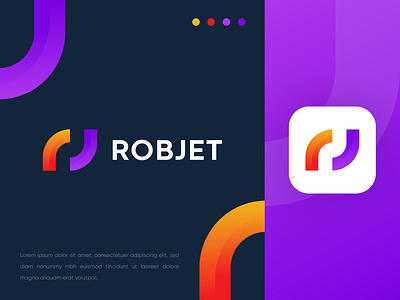 Letter R + J Logo Design app logo brand logo branding clean gradient logo identity letter logo letter mark logo logo logo design logo designer modern logo r j logo vector website logo