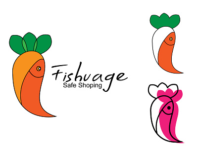 Fishvage safe shopping carrot and fish| supper shop base logo brandidentity branding carrot creativelogo eating fish icon kitchen logodesigne meal product restaurant salad salmon seafood shopping store supermarket vector designe vegetable