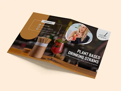 Stroh Brochure Design advertisement brochure brochure design brochure layout brochure mockup brochure template design drink illustration logo plant siping straw