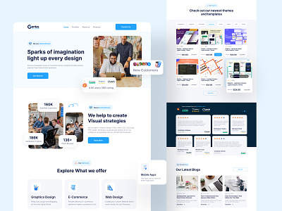 Genuisocean - Digital Products selling company Hompage 3d clean ui codecanyon digital product homepage landing page plugin selling theme selling themeforest ui ui ux design web design website design website ui