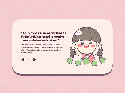 Testimonials Card 039 comments critique cute cute ui dailyui039 feedback imdb kawaii kawaii ui mamewmy pastel ratings review salmanwap testimonials ui design