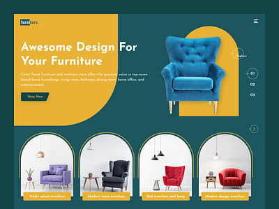 Designers Furniture Store 🪑 - Ecommerce Website chair e commerce website ecommerce design funiture web design funiture web ux furniture design furniture shop furniture store furniture web ui furniture website interior design landing page landing page design online shop online store shopping app sofa uiux design uiux designer web design concept website design