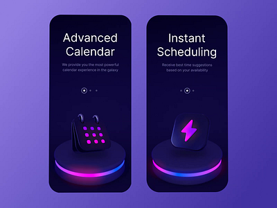 Onboarding app calendar design interface mobile onboarding registration slider ui ux