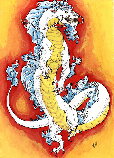 Dragon character cool art creature creature concept dragon hand drawn illustration inking white dragon