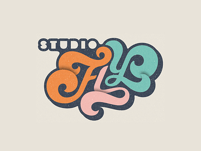 Studio Fly Aerial Yoga | Hand Crafted Logo aerial yoga aqua brand brand development branding flourish funky hand drawn hand lettering logo logo design retro rose gold swash swirl typography vector vintage yoga