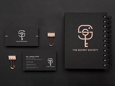 Branding Design black theme branding business card logo logo design material design uiux design ux research