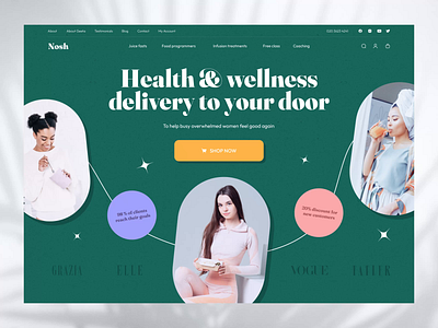UI/UX design of the homepage for the healthy food delivery animation calorie concept cooking delivery design diet food food health healthy food homepage landing page market meal nutrition sport wellness