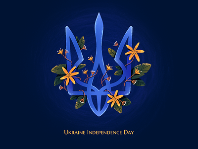 Ukraine Independence Day 🇺🇦 art blue coat of arms flag flat graphic design holiday illustration illustrator independence ukraine ukraine 2022 victory war yellow