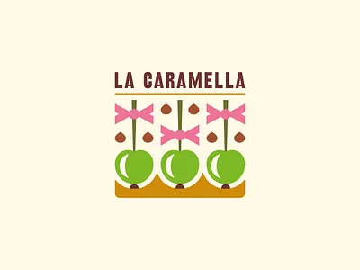 La Caramella | Branding apple bow branding cafe caramel chocolate fruit logo nuts pattern sweets