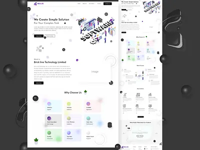 Website Landing Page Design adobe xd black ui creative design design figma illustration landing page design software company ui ui design ui ux design ux design web design web landing page website website design