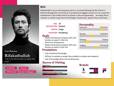 User Persona persona poster ui
