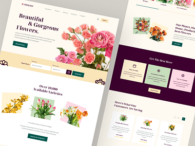 Flower Shop Website Design e commerce website flower flower shop flower website flowers landing page product design uiux design website design