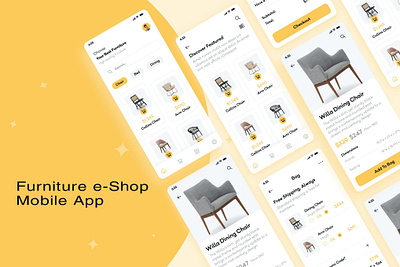 Furniture E-Commerce Mobile App UI app design design mobile app design ui ux design ui design ui ux uiux design ux design