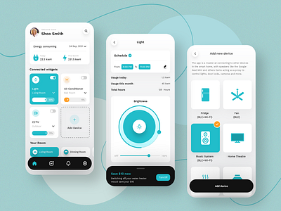 Energy Saver Mobile App Design ai artificial intelligence android app app app ui clean cmarix electricity saver bill saving energy saver app ios mobileapp modern app smart home app smartapp smarthome technology technology home services temperature light music sound trending ui design uiux design