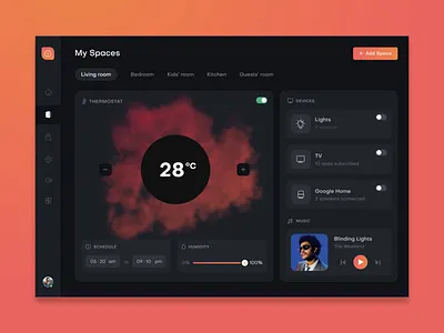 Home Automation Dashboard animated animation branding dashboard dashboard design dashboard layout home automation illustration interaction interaction design motion motion design motion graphics ui ui design ux ux design uxui web dashboard