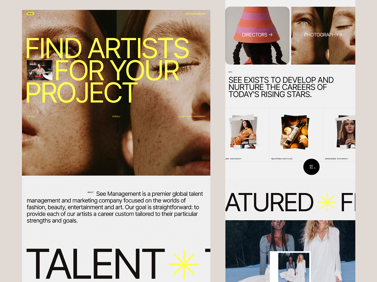 Web Concept for Global Talent Management Company by Cuberto on Dribbble