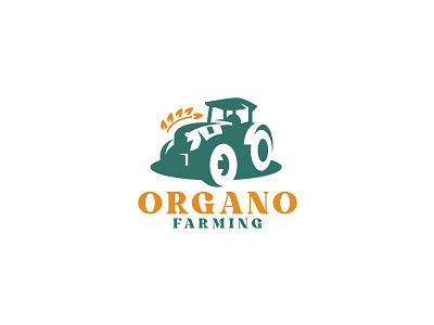 Organo Farming agriculture brand designer design farm logo farming logo illustration logo logo design logo designer machinery minimal minimalist negative space organic farm organic farming logo organic food tractor vehicle