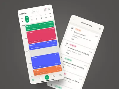 Service booking App app design booking app calendar mobile design order service app staff staff app ui ui mobile ui ux design ux app