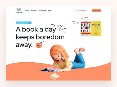 Book Selling Website Hero Section book selling website mobile ui product design ui ux website design