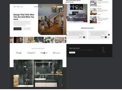 Interior Design Website branding interior ui webpage