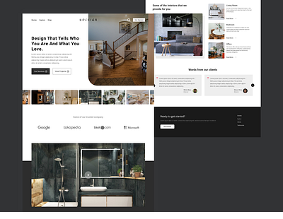 Interior Design Website branding interior ui webpage