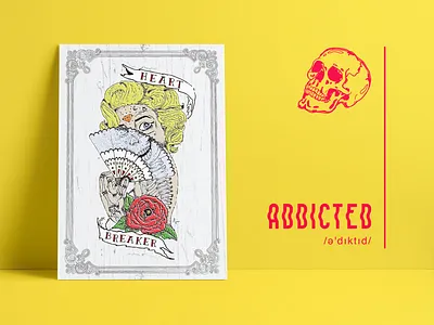 ❤️ Heart Breaker addicted colour me design graphic design grunge heart breaker icon illustration logo poster rose skeleton skull tattoo texture type
