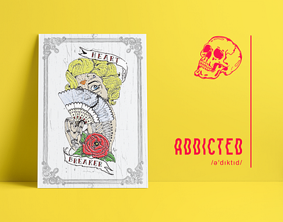 ❤️ Heart Breaker addicted colour me design graphic design grunge heart breaker icon illustration logo poster rose skeleton skull tattoo texture type