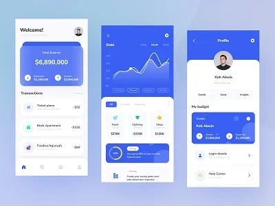 Budget Tracker Mobile UI budget buy chart design download expenses graph income kit money payment product tracker ui