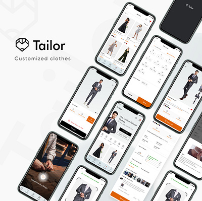 Tailor Customized Clothes design ui ui ux ux vector