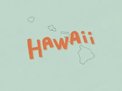 Day 51: 100 Days of Hand Lettering 100dayproject design hand lettering hawaii illustration lettering orange teal type typography