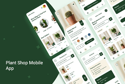 Plant Shop E-Commerce Mobile App app design design mobile app design ui ux design ui design ui ux uiux design ux design