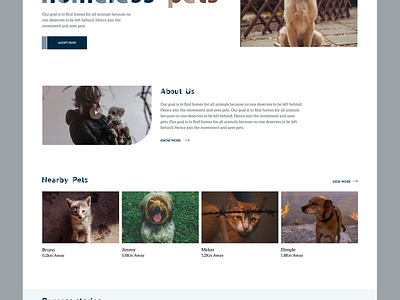 Pet Shelter branding design designer dog care hogoco jenisha dhas pet care pet home page design pet shelter uiux web home page