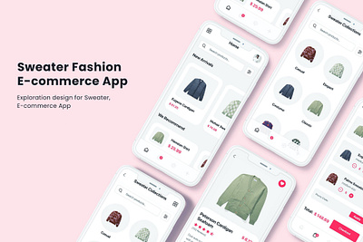 Sweater Fashion E-commerce App UI app design design mobile app design ui ux design ui design ui ux uiux design ux design