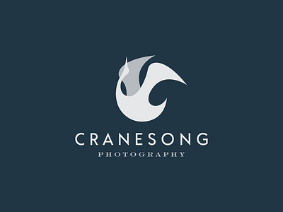 Cranesong Photography | Logo Design avian bird boutique brand branding classic crane elegant flying fresh geometric logo logo design modern navy blue photographer photography sophisticated timeless