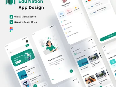 Edu Nation - Online Education App 2022 app app design branding clean creative app design design dribbble best shot education app illustration learning app online education trendy design typography ui ui design uiux design ux ux design