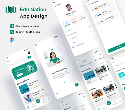 Edu Nation - Online Education App 2022 app app design branding clean creative app design design dribbble best shot education app illustration learning app online education trendy design typography ui ui design uiux design ux ux design