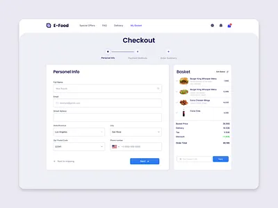 Food E-Commerce Checkout Page checkout design e commerce food logo product design ui user interface ux web design