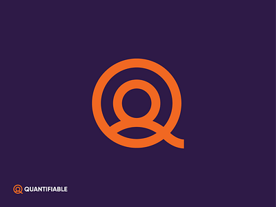 Quantifiable symbol app application branding clemson computing data data driven ecosystem human centered logo logodesigner mark mobile device physiology system technology university user