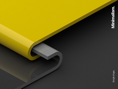 Minimalism 3d abstract art background blender clean design gray illustration minimalist render shape simple visual yellow