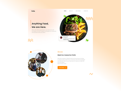 Food Landing Page app branding design designs figma food graphic design illustration logo product design productdesign tech ui uiuxdesign uxdesign