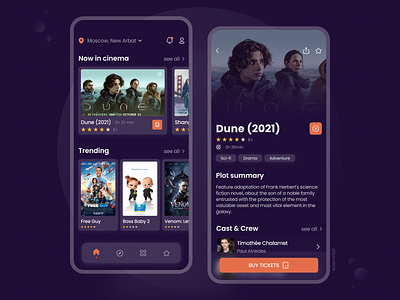 Cinema Ticket Booking App | iOS Design Concept app booking cinema cinema ticket design film ios mobile movie product design seat theater ticket ticket booking ui ux watch