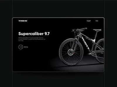 Trek Bike 3d animation bike black design interaction motion graphics redesign trek typography ui ux