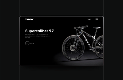 Trek Bike 3d animation bike black design interaction motion graphics redesign trek typography ui ux