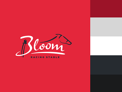 Bloom Racing Stable | Color Palette brand branding equestrian finish line hand drawn hand lettering horse horse racing logo logo design movement racing running swift thoroughbred typography