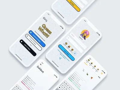 Word Guess Game - Mobile 2d 3d abstract adobexd animation chat dailyui design emoji figma game illustration login logo minimal mobile shadow sketch ui ux